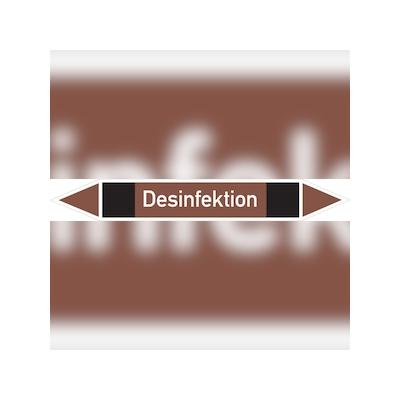 Rohrleitungskennzeichen Desinfektion - 187x26 mm Folie selbstklebend