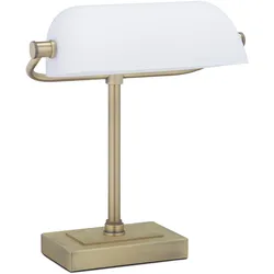 Relaxdays, Tischlampe, Bankerlampe (E14)