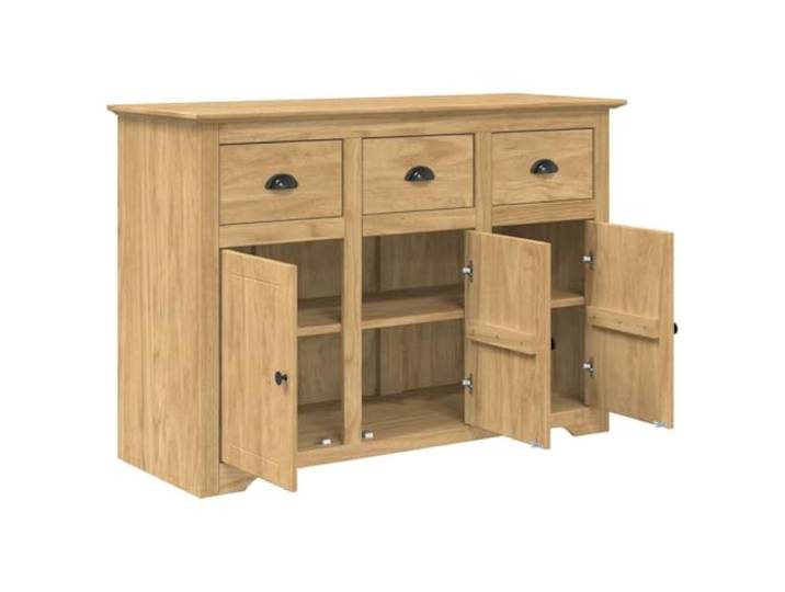 KTHLBRH Sideboard Bodo braun 115,5 x 44 x 80 cm mit Schublade Mehrschichtiges Holz, 3 Türen, Buffet-Möbel, moderner Stil, einfache Reinigung