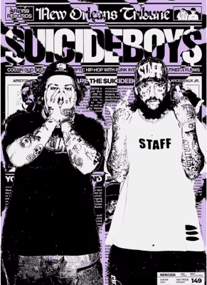 Inspire Picks Suicideboys Vintage Rap Album Poster Hip Hop Canvas Wall Art Decor 3 50x70cm Unframed