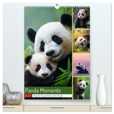 Panda Momente (hochwertiger Premium Wandkalender 2027 DIN A2 hoch), Kunstdruck in Hochglanz