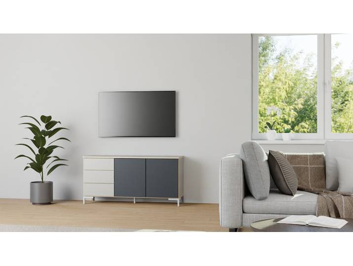 Stylishe Kommode Premium Dekore Grau Multiplex Kante
