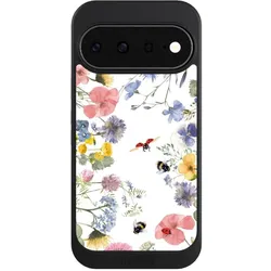 Nivocase Hülle für Google Pixel 11 Handyhülle NIVOcore Case Schwarz Biene Blumen Muster (Google Pixel 11), Smartphone Hülle, Schwarz