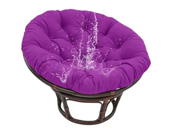 Yadlan Polster FüR Papasansessel,Rundes Auflage, Bodenkissen Gepolstert Sitzkissen RattanstüHle Sitzkissen, FüR Korbsessel Outdoor GartenmöBel Sitzauflage Auflage Purple 160cm