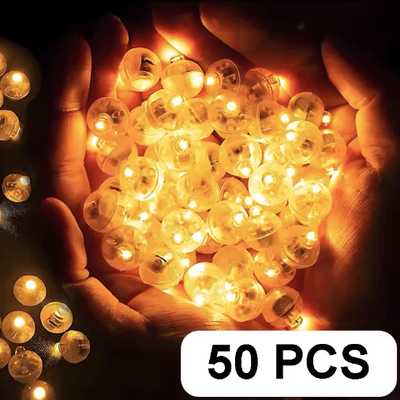Inspire Picks Mini LED Balloon Lights Set Waterproof Party & Paper Lantern Lights (50 100pcs) yellow 50