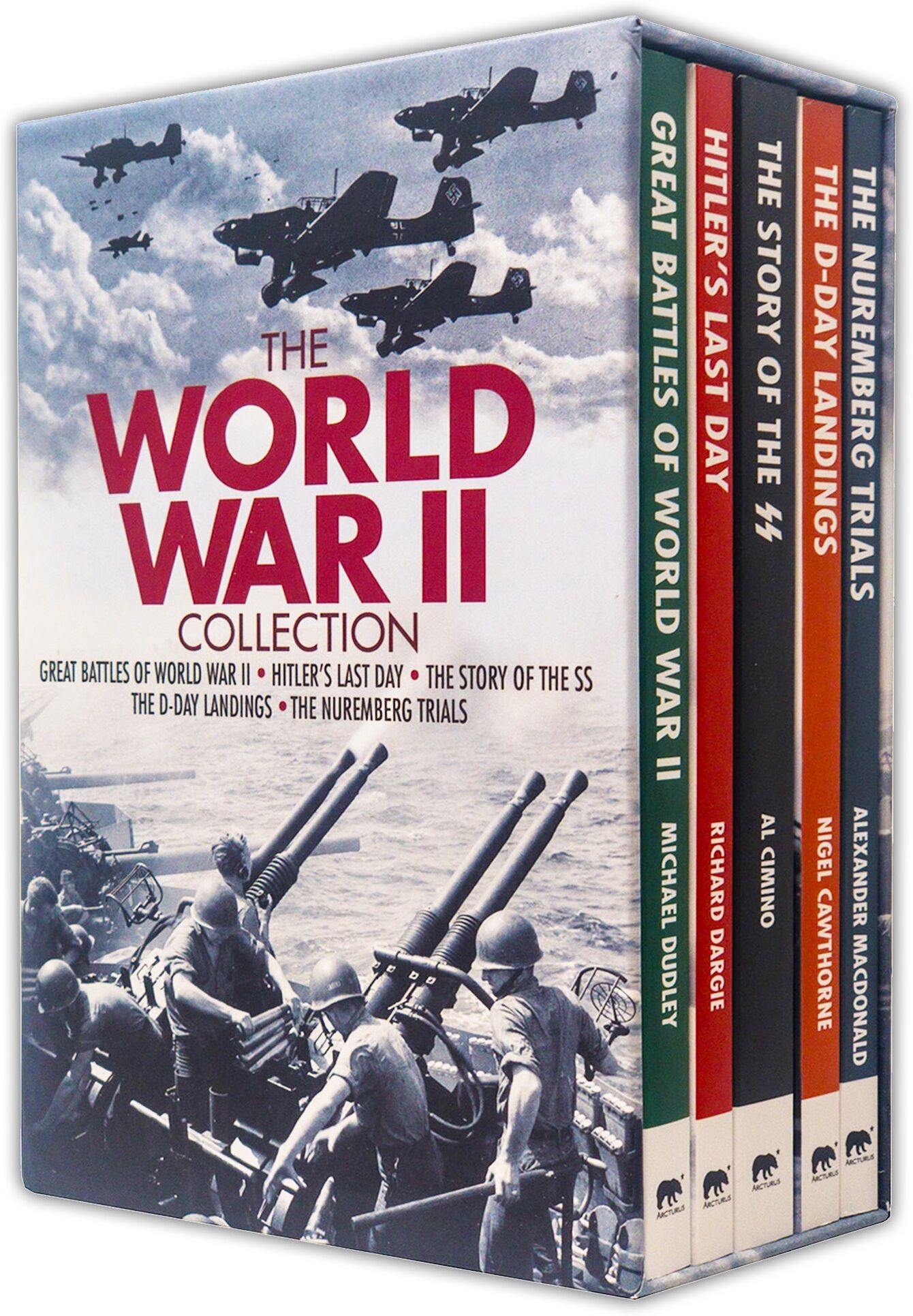 Arcturus The World War II 5 Books Collection Set – D-Day, Nuremberg Trials & Military History Collection