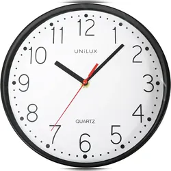 UNiLUX Wanduhr/Quarzuhr NESSY, Durchmesser: 250 mm, schwarz