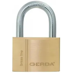 Gerda, Vorhängeschloss, REAR BRASS 60mm 2pcs 6 KEY BLISTER