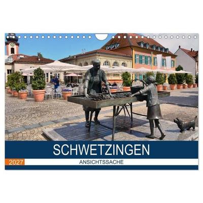 Schwetzingen - Ansichtssache (Wandkalender 2027 DIN A4 quer), CALVENDO Monatskalender