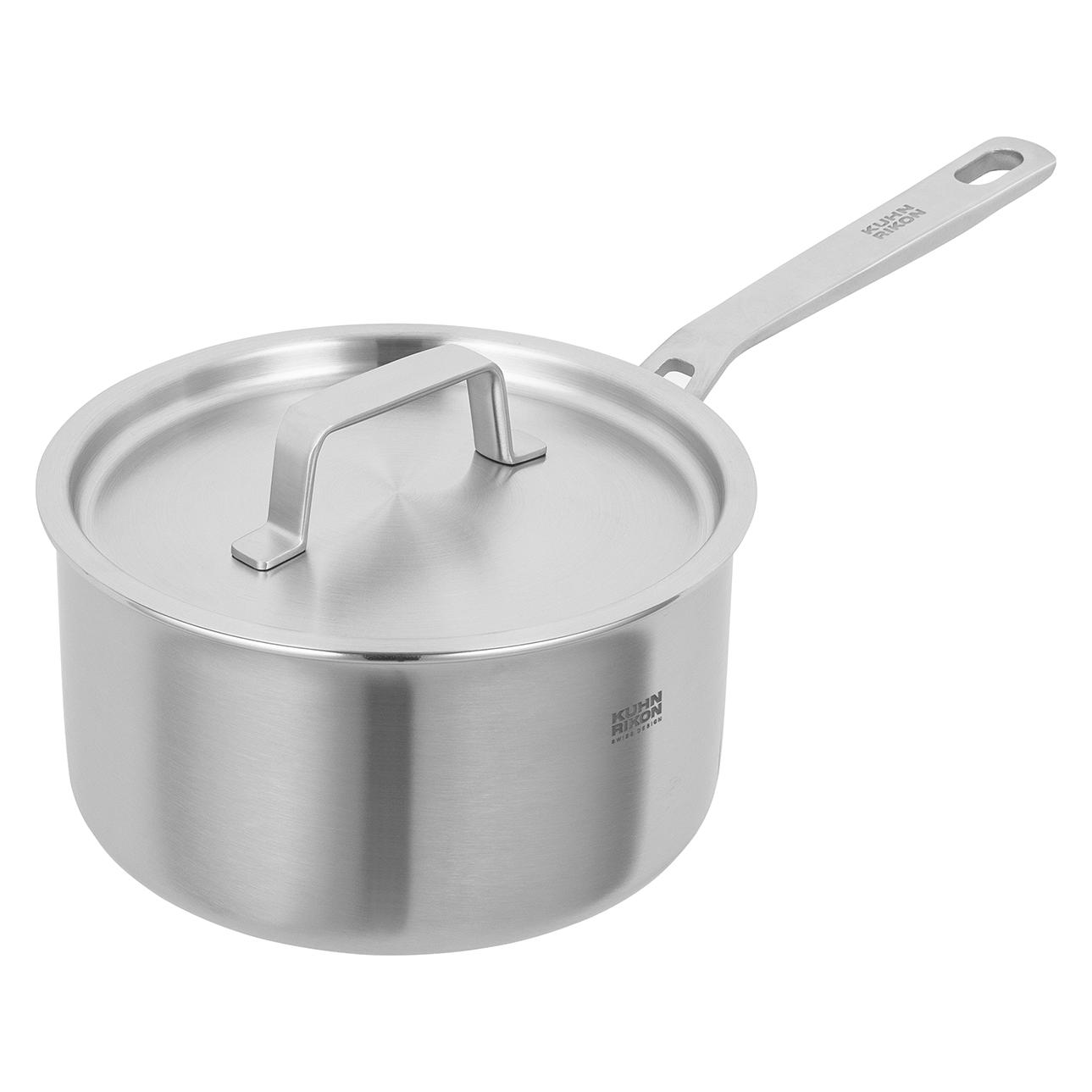 Kuhn Rikon Culinary Fiveply Stielkasserolle (Kochtopf, Aluminium, Edelstahl, 16 x 12 cm) (37870)