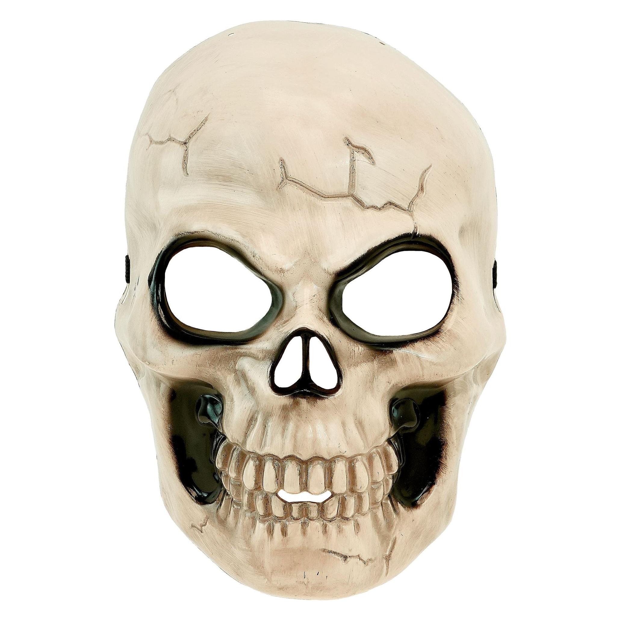 Widmann Kinder Totenkopfmaske aus Plastik für Halloween & Fasnacht (8003558284696)