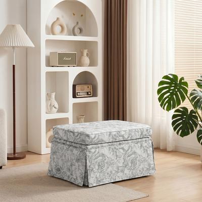 DREAMSIDEA Skirted Oversized Storage Ottoman