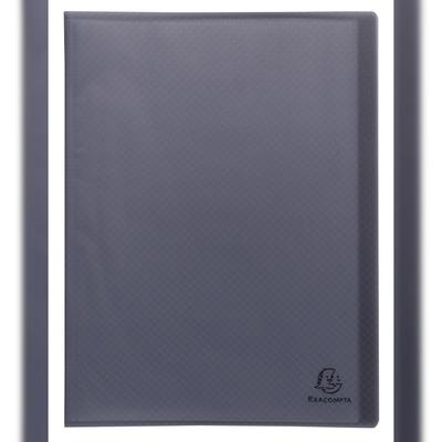 Exacompta 78551E 15x Sichtmappe A4, 50 Hüllen, Recycling-PP mittelfest, Opak - Schwarz