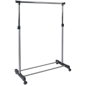 Haku-Möbel Garderobenständer 44731, silber, aus Metall, 95-170 x 90cm