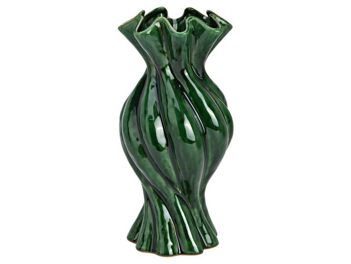 Vase, Dunkelgrün, Stein, 14.0x30.0x14.0 cm, Dekoration, Weihnachtsdekoration