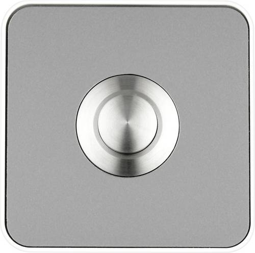 Grothe 64180 Klingel Edelstahl-Optik, Weiß