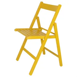 WellHome - Stuhl BAS aus Buchenholz, Gelb-Finish 43x47x79 cm