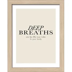 Gerahmtes Bild NAMASTE (BHT 19x24x1,80 cm) - bunt - BHT 19x24x1,80 cm
