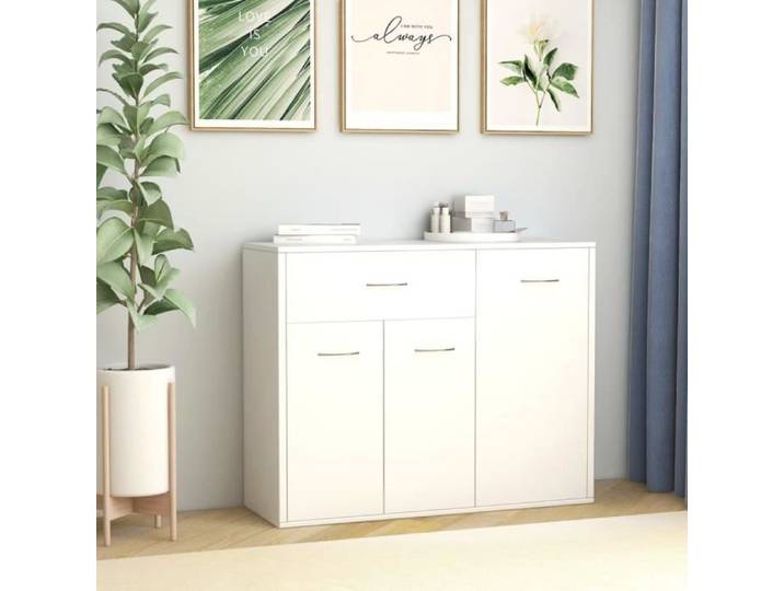 Buffet De Cuisine Contemporain - Buffet Bahut Armoire de cuisine Blanc 88x30x70 cm Aggloméré