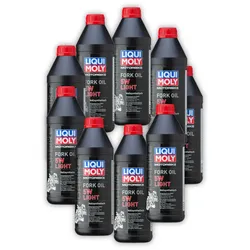 9x Gabelöl LIQUI MOLY 2716 Motorbike Fork Oil 5W light Motorrad 1 Liter