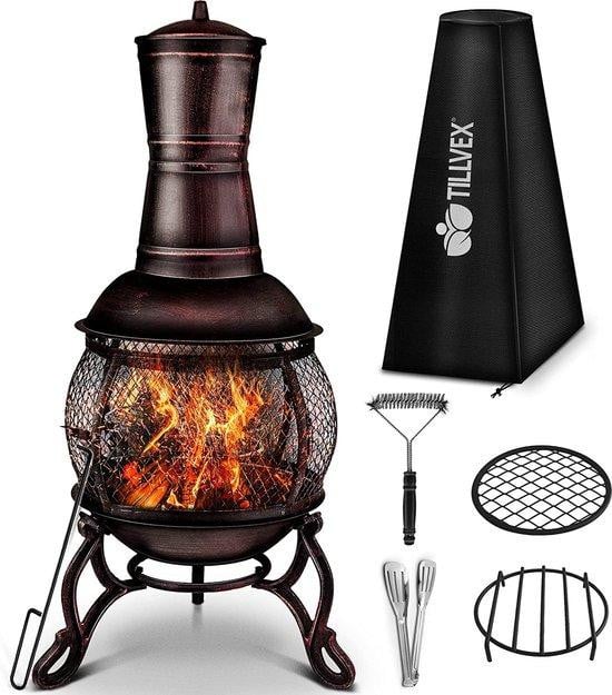 Tillvex Fire Basket Buitenverwarming voor de tuin en het terras