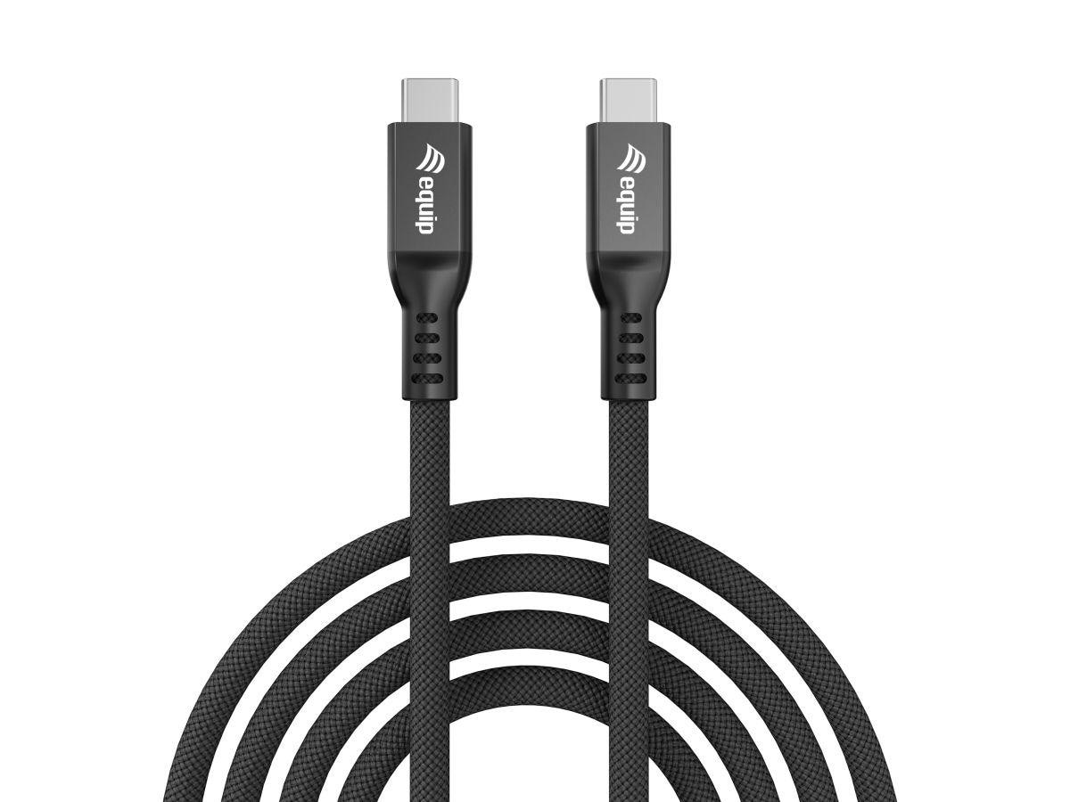 EQUIP 128441 USB 4.0 C auf C Thunderbolt 3/4 Kabel Stecker auf Stecker, 1,2m, 80Gbps