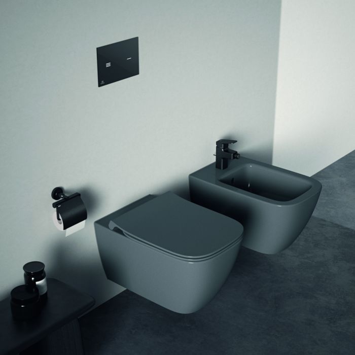 Ideal Standard life B Wand-WC  T461458 Grau, spülrandlos, Tiefspüler
