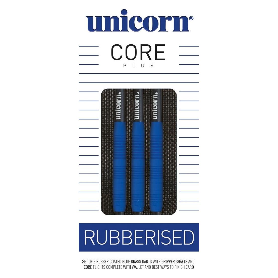 Unicorn Core Plus Rubberised Blue Brass Soft Darts (16 g) (23556675)