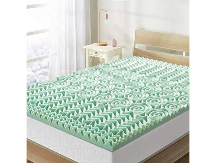 Best Price Mattress Matratzenauflage, 3,8 cm, 5-Zonen-Memory-Schaum, Bettauflage, Aloe Vera, kühlende Matratzenauflage, volle Größe