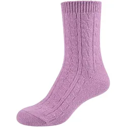 s.Oliver Hygge Cable Stitch Crew Socken Damen 4150 - lavender 39-42