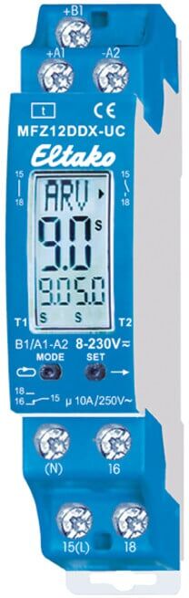 Eltako MFZ12DDX-UC Zeitrelais,multifunktion 10A/250VAC aus Kunststoff, 23001004)