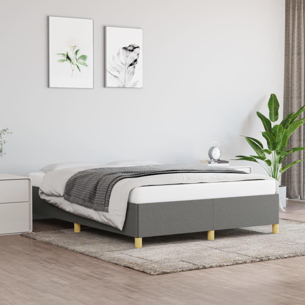 17 Stories Holdyn Bed Dark Grey/Brown Double (4'6)
