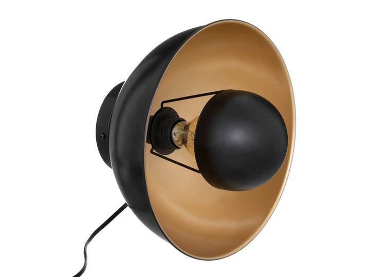 Atmosphera Createur d´interieur Wandeleuchte Lahti Ø 29 cm, Schwarz, Metall, E27, 16.5x29x29 cm, Lampen & Leuchten, Innenbeleuchtung, Wandleuchten
