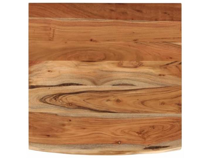 KGFHERENB Schreibtischplatte 80x80 cm Akazie Massivholz Baumkante Rustikale Tischplatte aus massivem Akazienholz mit Naturkante für individuelle Bürotische und Esstische im Arbeitszimmer.