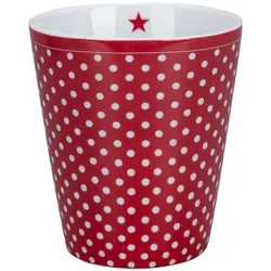 Krasilnikoff Happy Mug Micro Dots Becher, 330 ml, rot