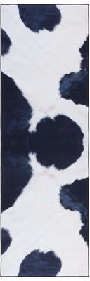 SAFAVIEH Faux Hide Machine Washable Slip Resistant Daphna Rustic Cow Print Rug