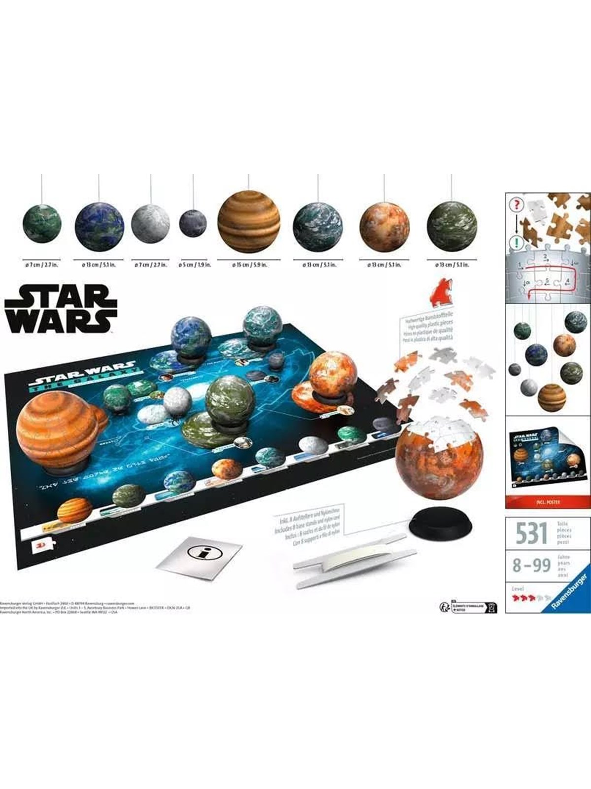 Ravensburger 3D Puzzle Star Wars Planet Of The Galaxy 531st. 3D Puzzle