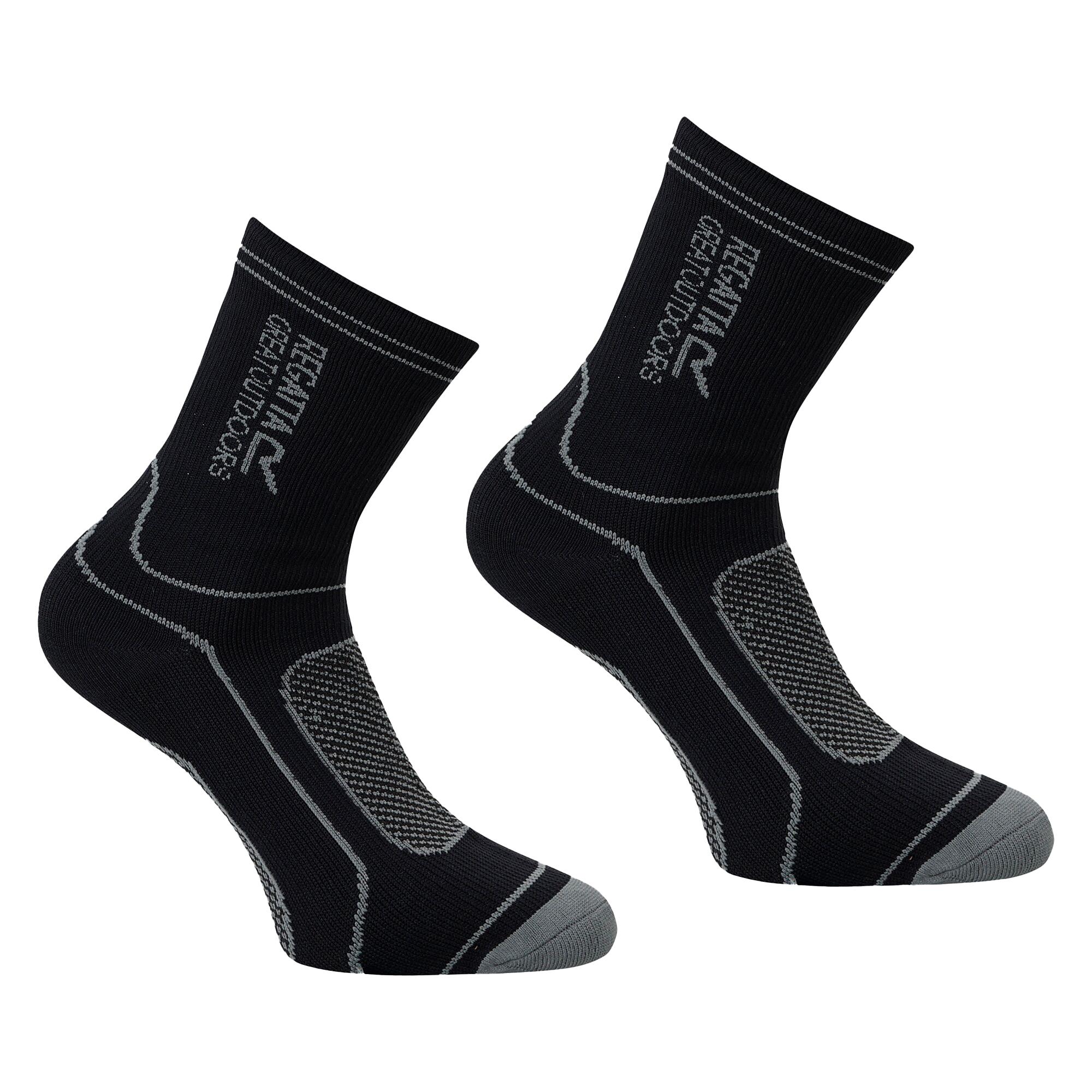 Regatta Unisex Volwassen Waterdichte Crew Sokken (Zwart/Granit)