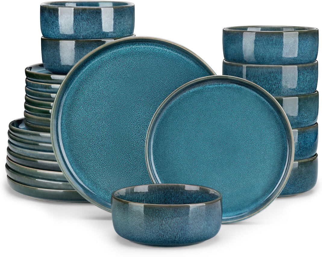 Vancasso Stoneware Dinnerware Set 24 Piece - Service for 8 Blue 24