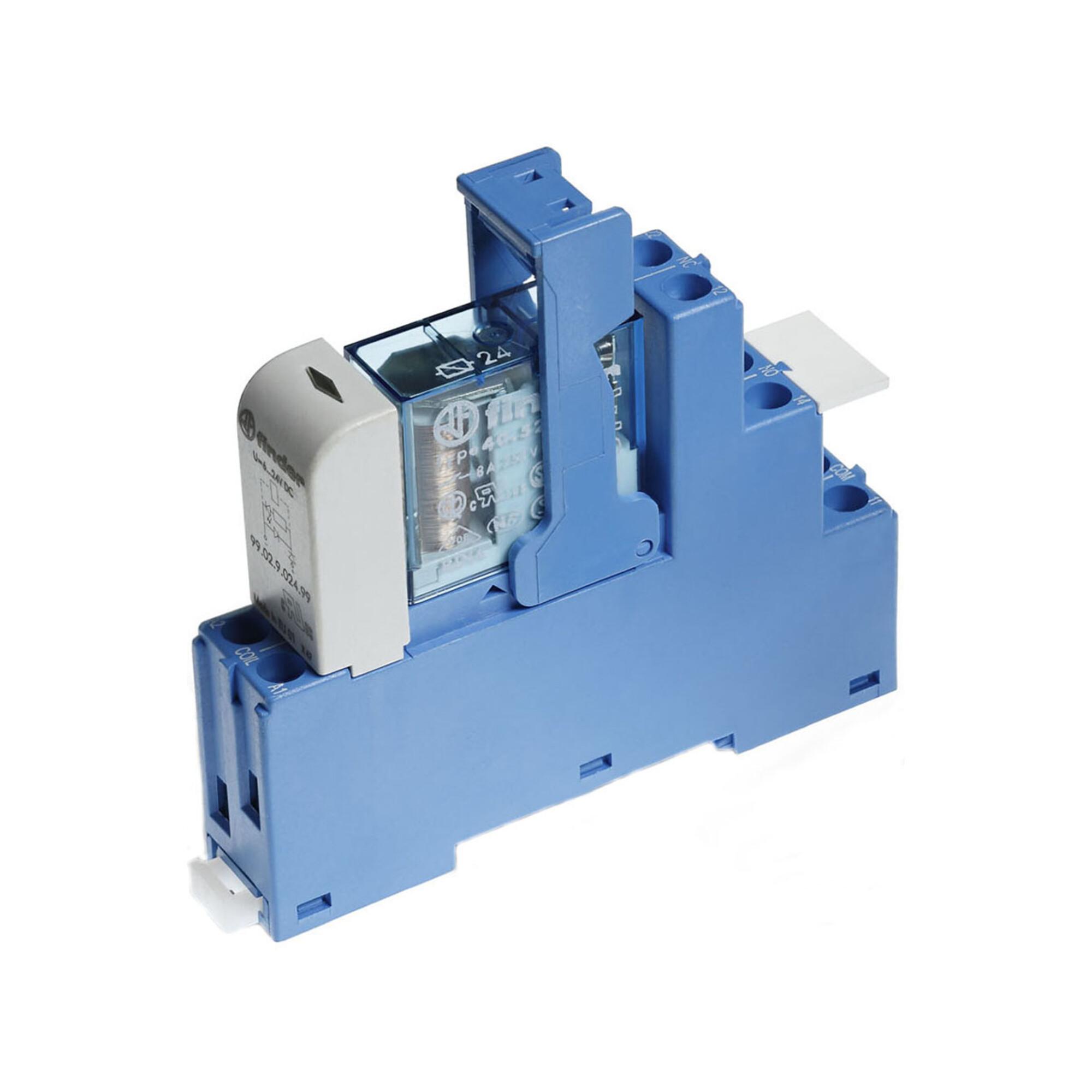 Finder Koppelrelais 24VDC 2W 8A m.Fas.+LED+Freil. 48.52.9.024.0050 (485290240050)