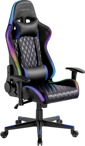 LogiLink EO0076 Gaming/Office-Stuhl Schwarz, Blau