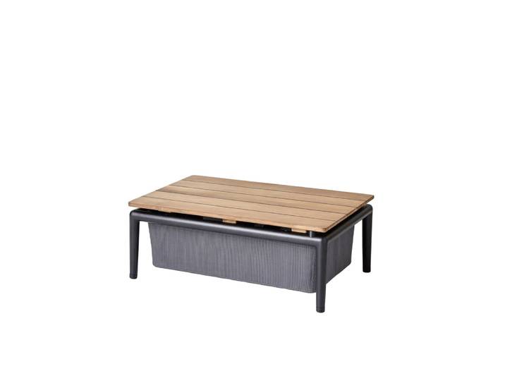 Cane-line Table basse Conic avec rangement Grey, teak