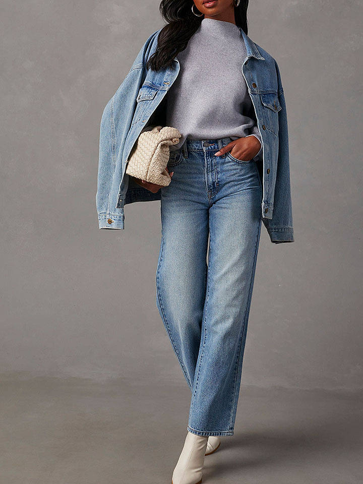 Milan Kiss Pullover in Hellgrau - L