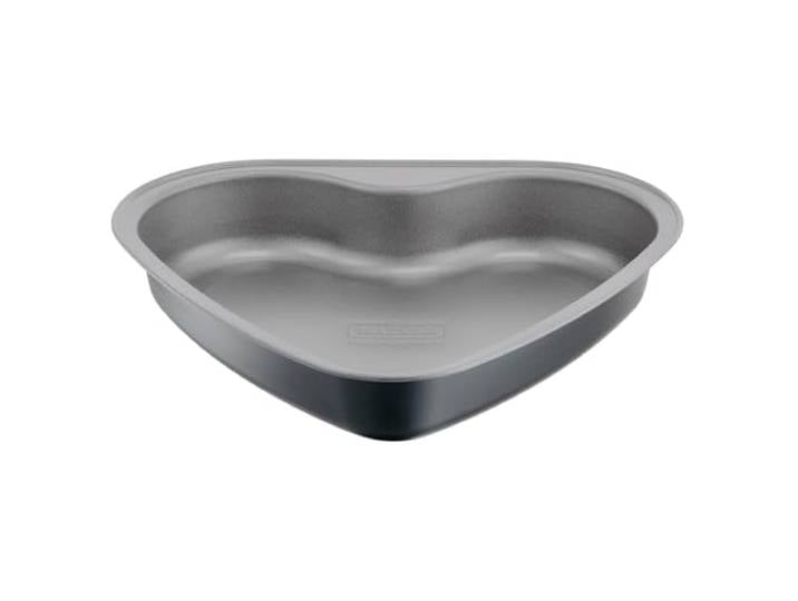 Original Kaiser Inspiration Herzkuchenform 24 x 23 x 4 cm, antihaftbeschichtet, einfach Reinigung, gleichmäßige Bräunung, bis 230° hitzebeständig, Herzbackform, Made in Germany, schwarz