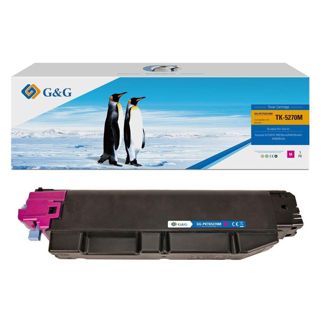 G&G kompatibel Toner mit Kyocera TK5270M, NT-PKTK5270M, magenta, 6000S (M) (20820)