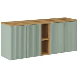 WASCHTISCHUNTERSCHRANK 140.4cm Jade Grün und Holz