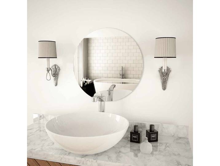 vidaXL Wandspiegel - Rond, 50 cm, Zilver