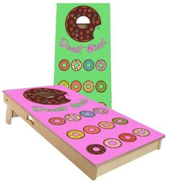 Skip's Garage Donut Miss Outdoor Cornhole Board Set
