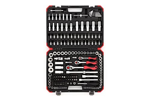 Gedore Red Dopsleutelset 172-delig, 1/4+3/8+1/2, Zwart, Rood