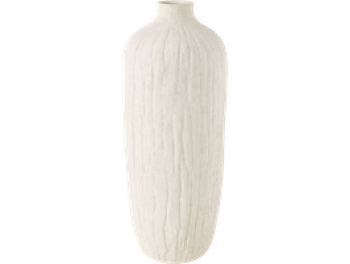 Grand vase céramique déco texturé blanc 36 cm Siméon